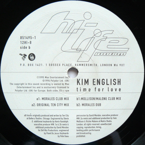 Kim English : Time For Love (12")