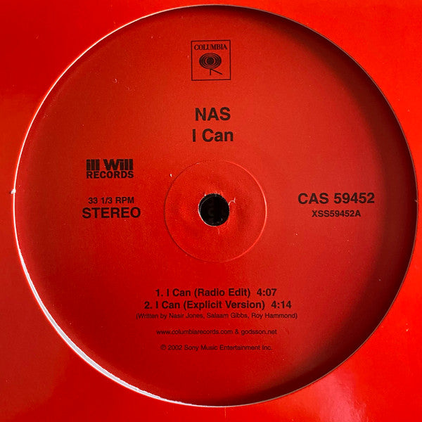 Nas : I Can / Mastermind (12", Promo)