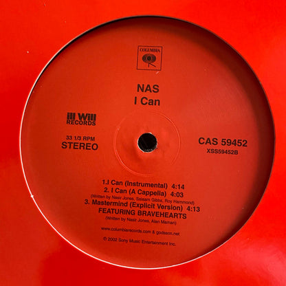 Nas : I Can / Mastermind (12", Promo)