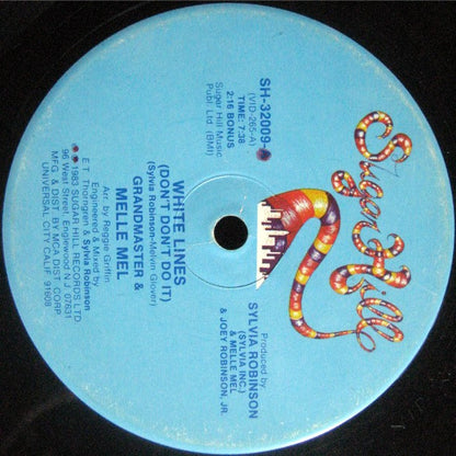 Grandmaster & Melle Mel* : White Lines (Don't Don't Do It) / Melle Mel's Groove (12", RE)