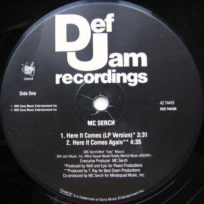 MC Serch : Here It Comes (12")