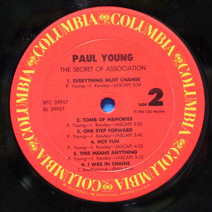 Paul Young : The Secret Of Association (LP, Album, Pit)