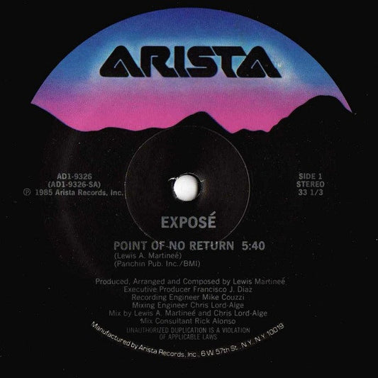 Exposé : Point Of No Return (12")