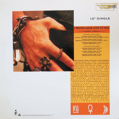 Rythm Syndicate (2) : I Wanna Make Love To You (12", Promo)