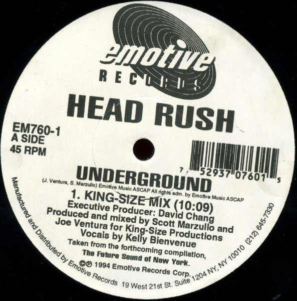 Head Rush : Underground (12")