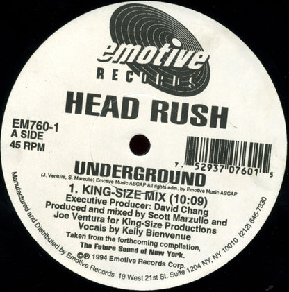 Head Rush : Underground (12")