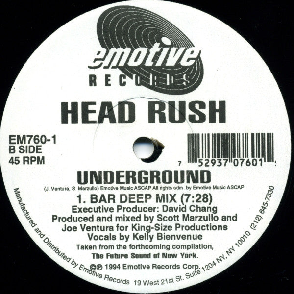 Head Rush : Underground (12")