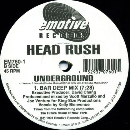 Head Rush : Underground (12")