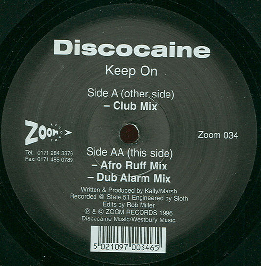 Discocaine : Keep On (12")