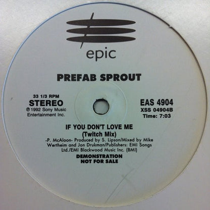 Prefab Sprout : If You Don't Love Me (12", Promo)