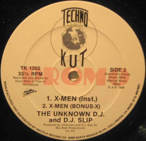 The Unknown D.J.* And D.J. Slip* : X-Men (12", Promo)