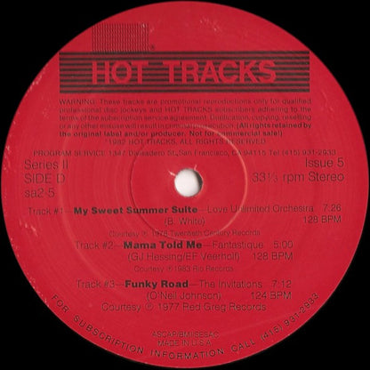 Various : Hot Tracks - Series 2, Issue 5 (2x12", Promo)