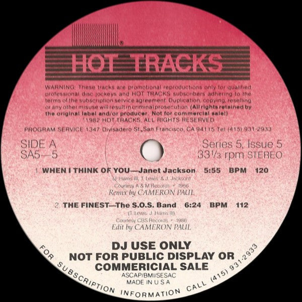 Various : Hot Tracks - Series 5, Issue 5 (2x12", Comp, Promo)