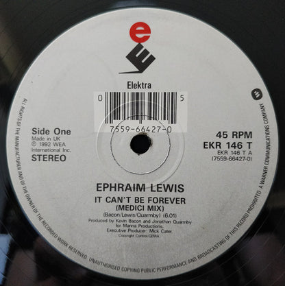 Ephraim Lewis : It Can't Be Forever (12", Single)