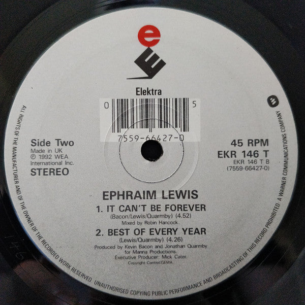 Ephraim Lewis : It Can't Be Forever (12", Single)