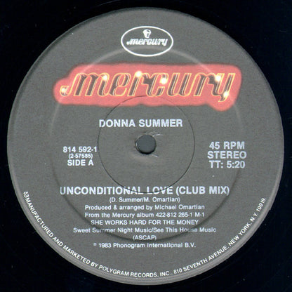 Donna Summer : Unconditional Love / She Works Hard For The Money (12", Ltd, 53 )