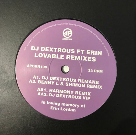 DJ Dextrous* Ft. Erin* : Lovable Remixes (12")