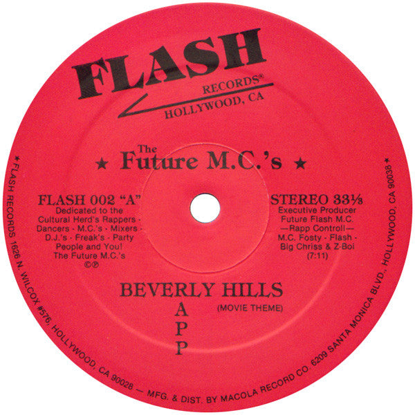 The Future M.C.'s* : Beverly Hills Rapp (Movie Theme) (12")
