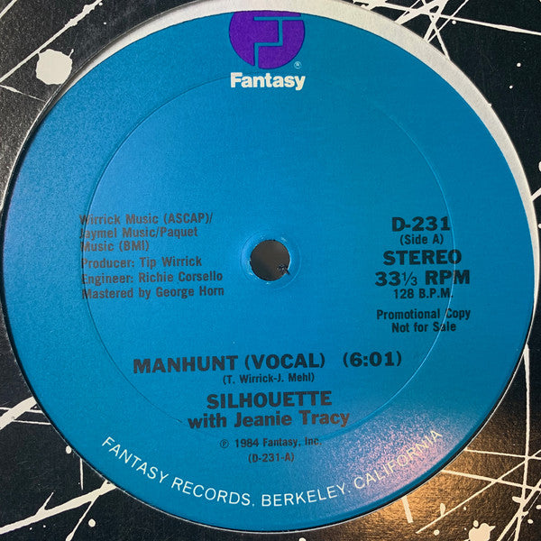 Silhouette (30) With Jeanie Tracy : Manhunt (12", Promo)