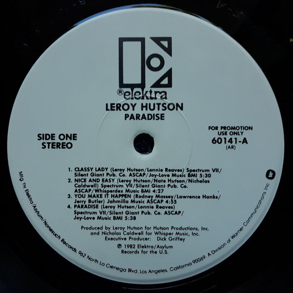 Leroy Hutson : Paradise (LP, Album, Promo, All)