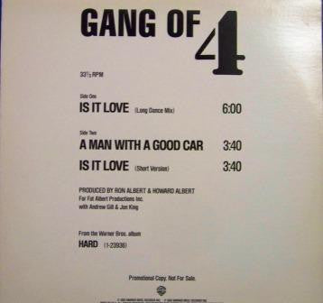 Gang Of 4* : Is It Love (12", Promo)