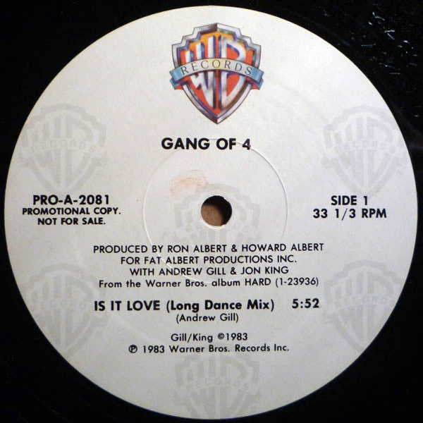 Gang Of 4* : Is It Love (12", Promo)
