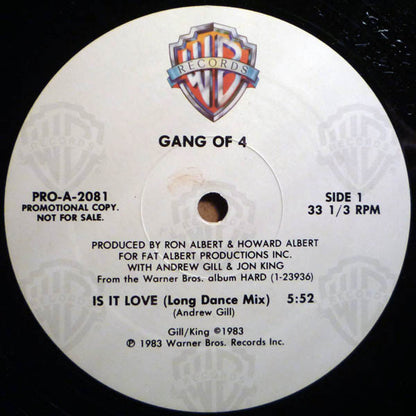 Gang Of 4* : Is It Love (12", Promo)