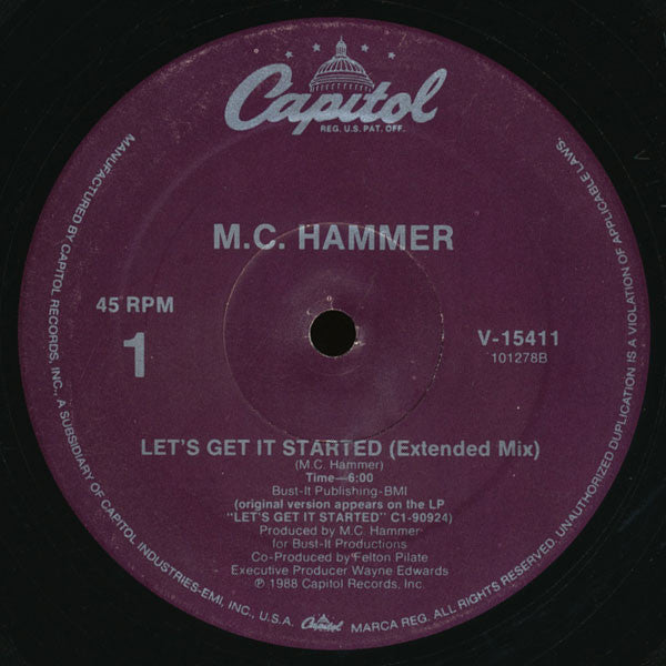 M.C. Hammer* : Let's Get It Started (12")