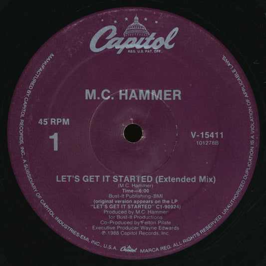 M.C. Hammer* : Let's Get It Started (12")