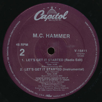 M.C. Hammer* : Let's Get It Started (12")
