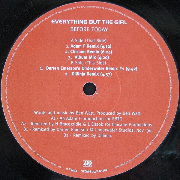 Everything But The Girl : Before Today (12")