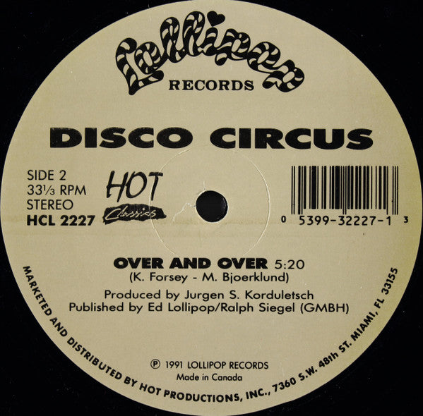 Gaz / Disco Circus : Sing Sing / Over And Over (12")