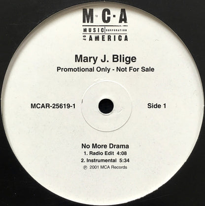 Mary J. Blige : No More Drama (12", Promo)