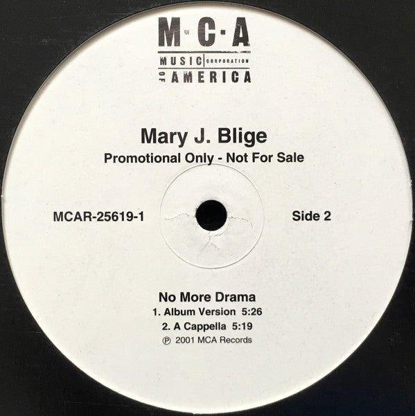 Mary J. Blige : No More Drama (12", Promo)