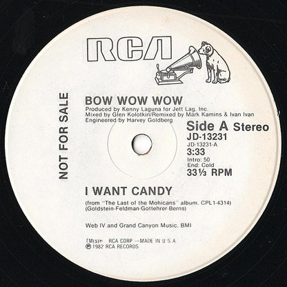 Bow Wow Wow : I Want Candy (12", Promo)