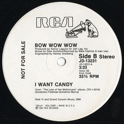 Bow Wow Wow : I Want Candy (12", Promo)