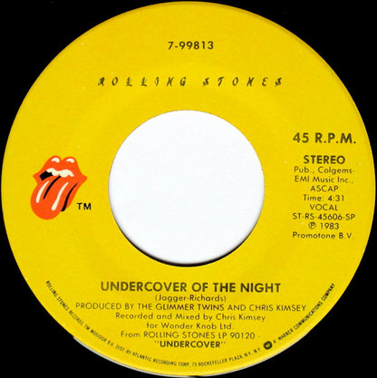 Rolling Stones* : Undercover Of The Night (7", Single, Spe)