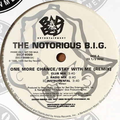 The Notorious B.I.G.* : One More Chance / Stay With Me (Remix) / Dreams (12", Promo)