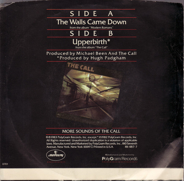 The Call : The Walls Came Down (7")