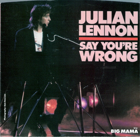 Julian Lennon : Say You're Wrong (7", Single, Spe)