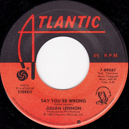 Julian Lennon : Say You're Wrong (7", Single, Spe)