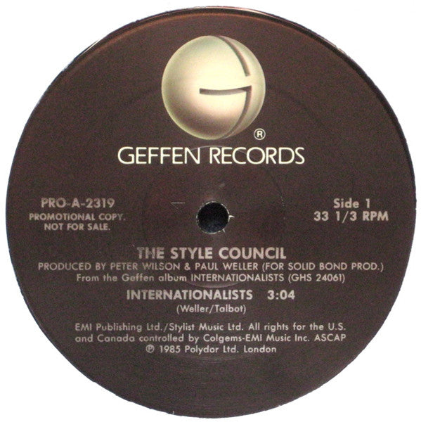 The Style Council : Internationalists (12", Single, Promo, All)