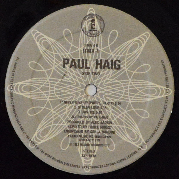 Paul Haig : Paul Haig (LP, MiniAlbum)