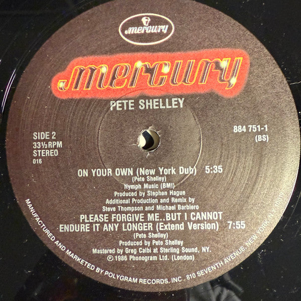 Pete Shelley : On Your Own (12")