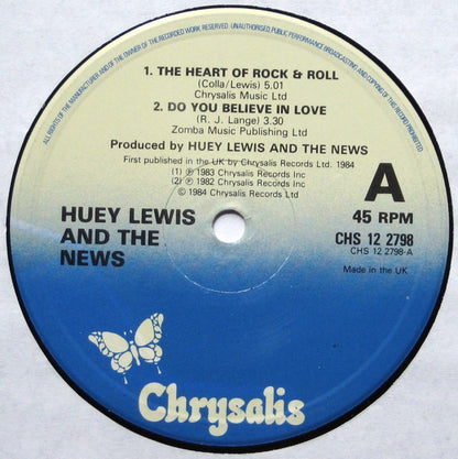 Huey Lewis And The News* : The Heart Of Rock & Roll (12", EP)