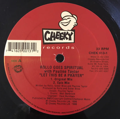 Rollo Goes Spiritual With Pauline Taylor : Let This Be A Prayer (12")