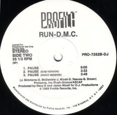 Run DMC* : Ghostbusters (12", Promo)