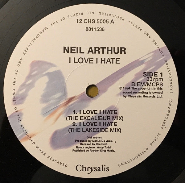 Neil Arthur : I Love I Hate (12")