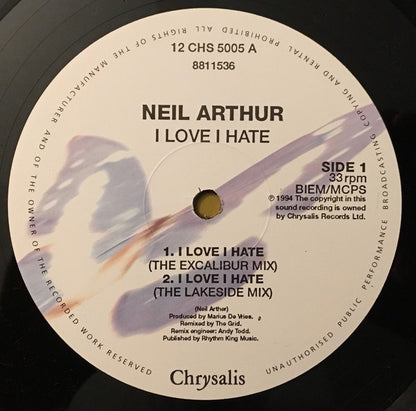 Neil Arthur : I Love I Hate (12")