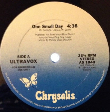 Ultravox : One Small Day (12", Promo)